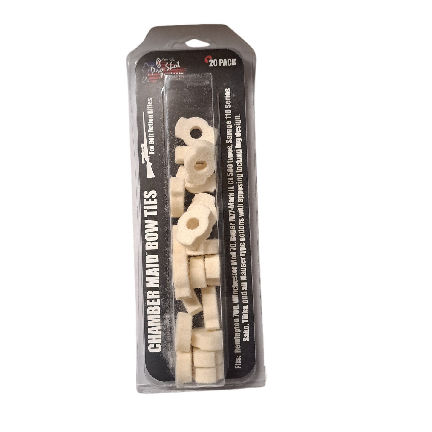 Pro-Shot Products Chamber Maid Bow Ties For Bolt Action Rifles 20 Pk
