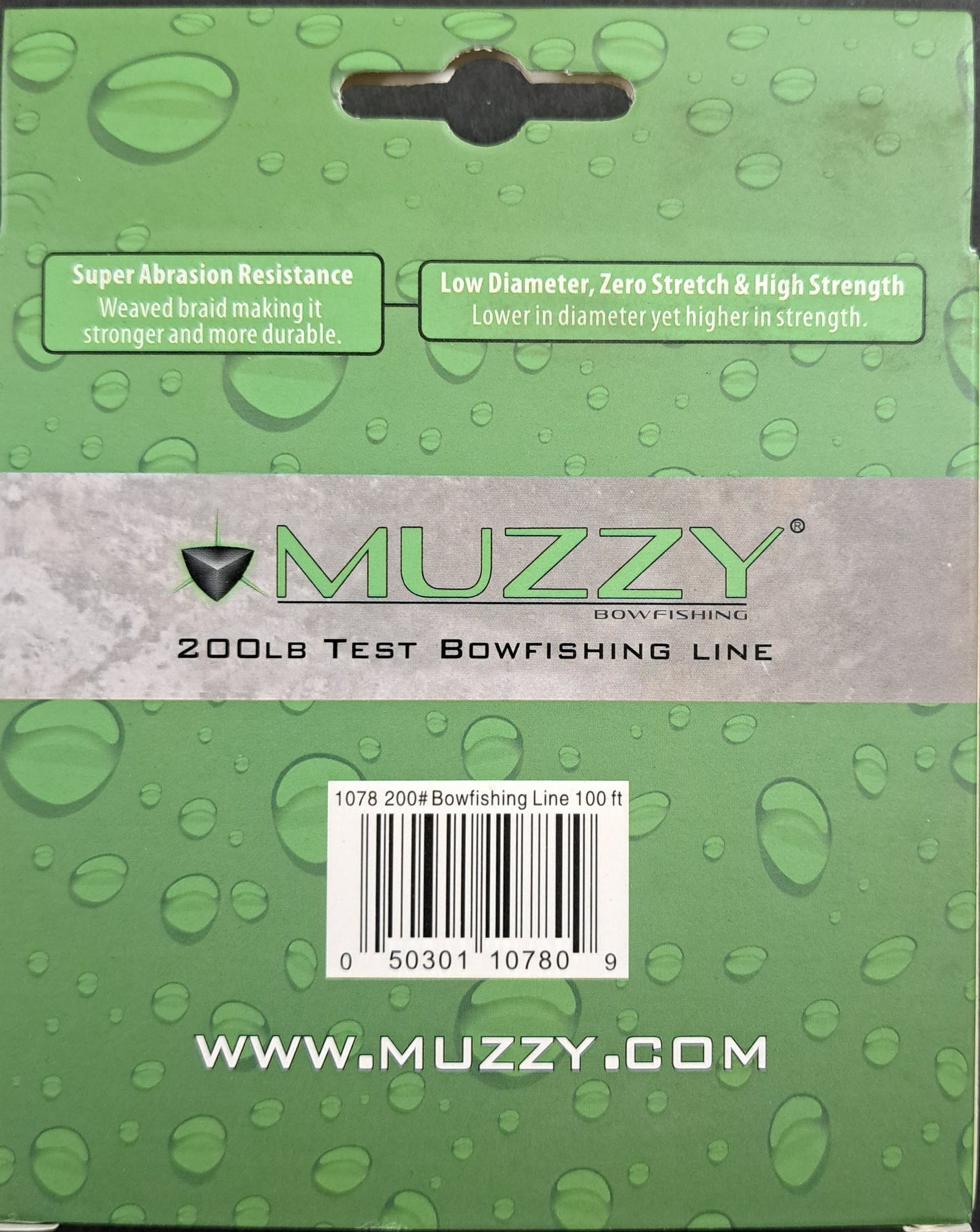 Muzzy Bowfishing 200 lb test fishing line Lime Green