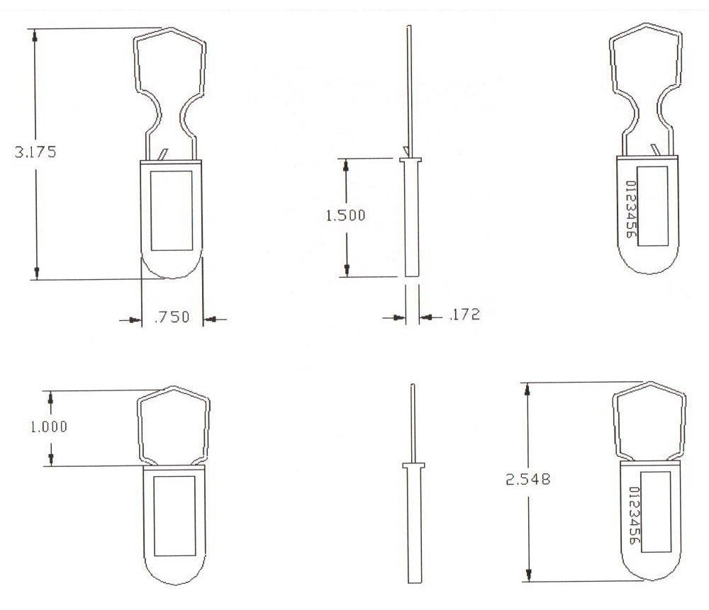 Electric Meter Security Seal Wire Padlock Pack of 50