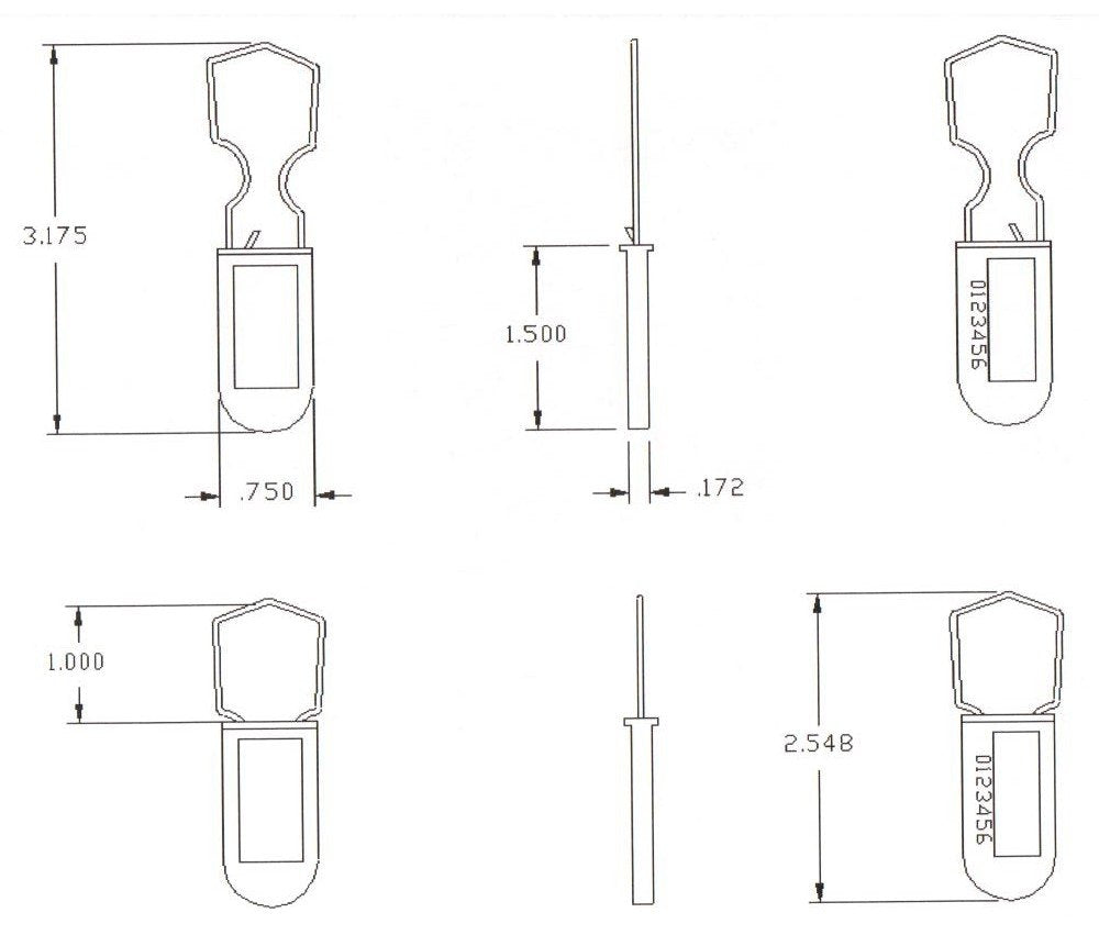 150 Pack Plastic Wire Padlock Security Seals