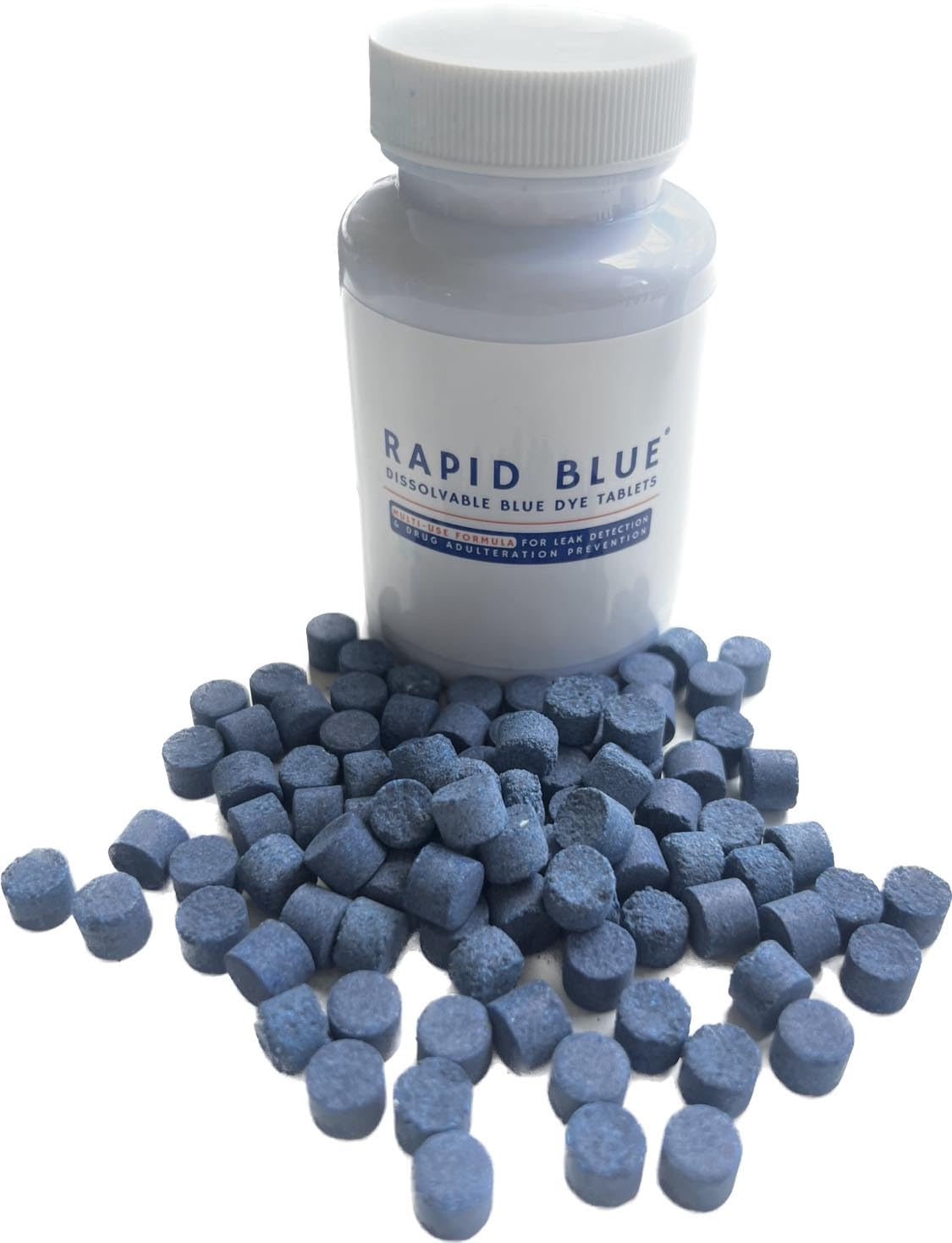 Rapid Blue Dissolvable Blue Dye Tablets for Toilet Leak Detection & Drug Test Adulteration Prevention