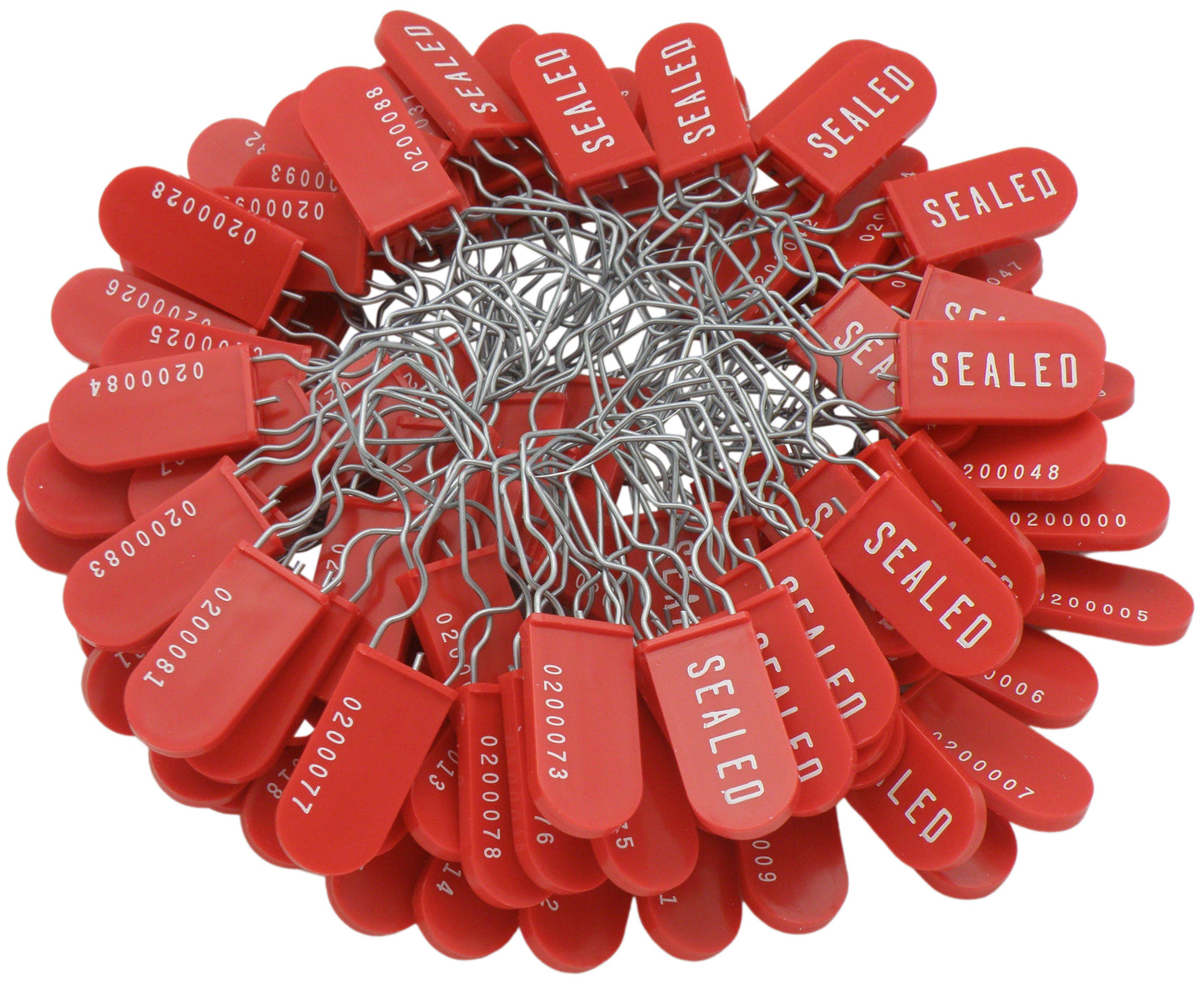 Electric Utility Meter Tag Security Padlock Seal Made in USA 100 pack
