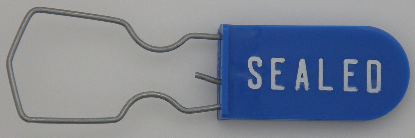 Plastic Wire Padlock Electric Meter Security Seals Sequentially Numbered Blue Pack of 50