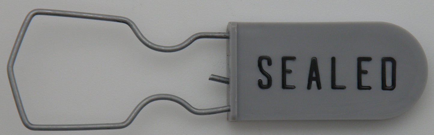 Plastic Wire Padlock Electric Meter Security Seals Sequentially Numbered Grey Pack of 10