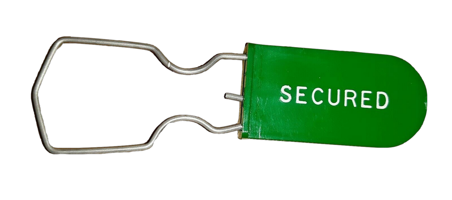 Green Plastic Padlock Security Seals Scored Hasp No tool Removal 100 Count