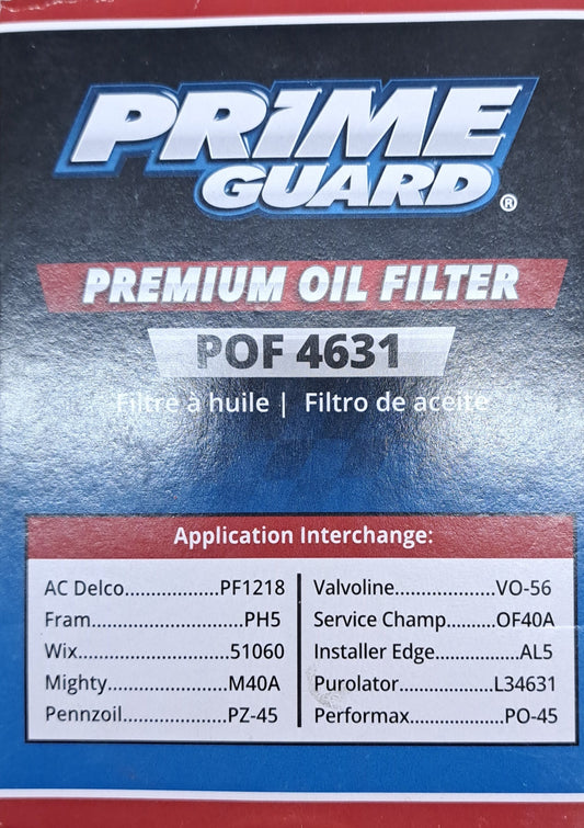 Prime Guard Premium Oil Filter POF4631