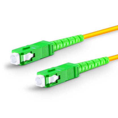 SC APC to SC APC Simplex OS2 Single Mode PVC (OFNR) 2.0mm Tight-Buffered Fiber Optic Patch Cable