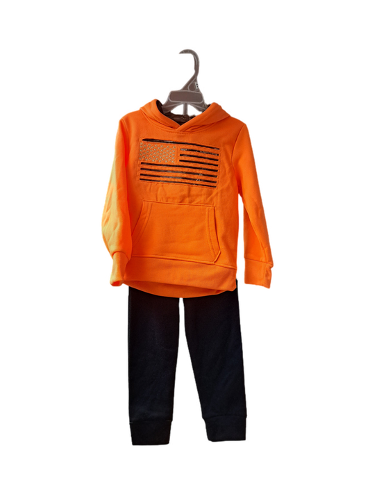 Kids Mossy Oak Sweatshirt Orange with Black Pants 4T