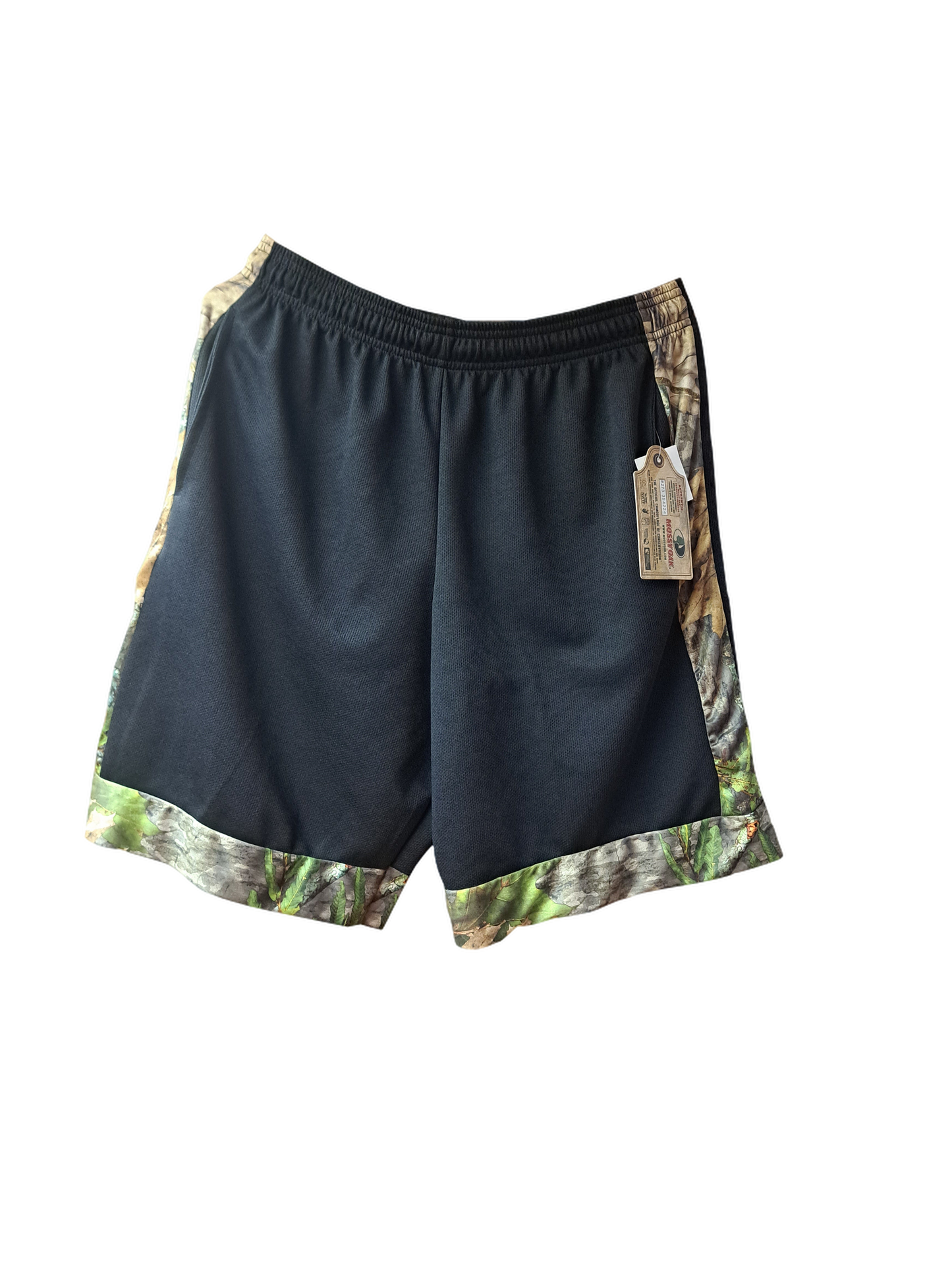 Mossy Oak Camo and Black Shorts Medium