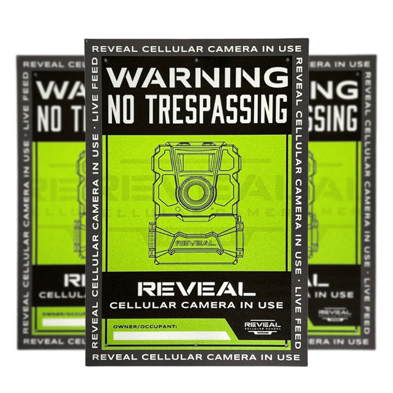 Tactacam Reveal 3 pack Posted No Trespassing Signs