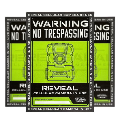 Tactacam Reveal 3 pack Posted No Trespassing Signs