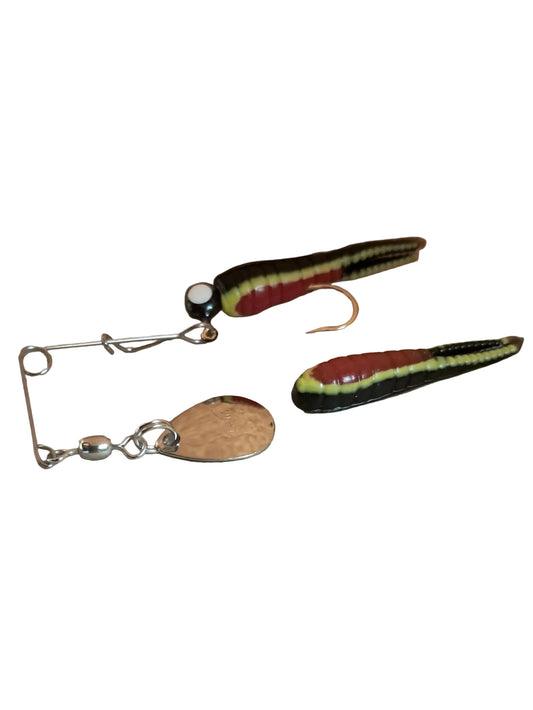 Betts Spin Split Tail Grub Red/Black/Yellow 1/32 oz