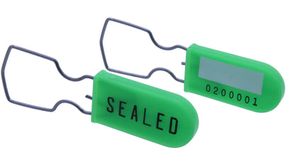 10 Neon Green Key Tag Tamper Seals Compatible with Keyper System