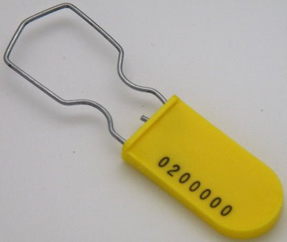 Plastic Wire Padlock Security Seals Sequentially Numbered (Pack of 100)