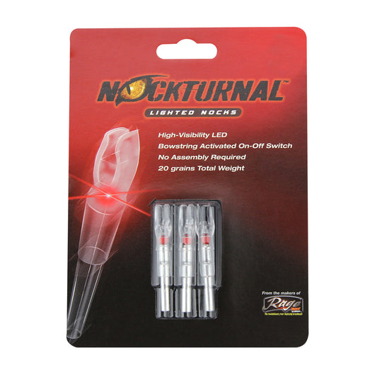 Nockturnal Lighted S nocks red 3 pack
