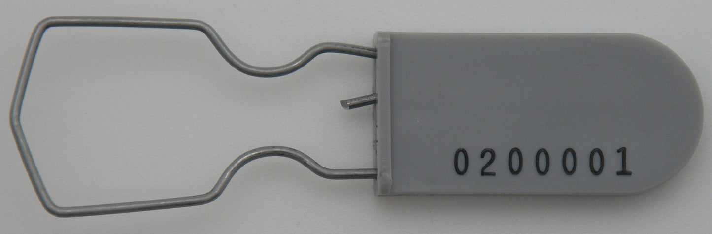Electric Meter Security Seal Wire Padlock Grey Pack of 1000