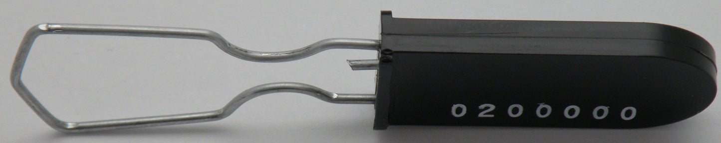 Padlock Metal Wire Security Seal Pack of 100 Black Made In USA