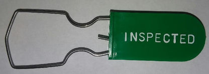 Green Inspector Inspection Tags Plastic Padlock Security Seal Marked Inspected (10 Pack)