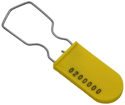 High Security Padlock Lockout Seal Large Shackle Pack of 100 Yellow
