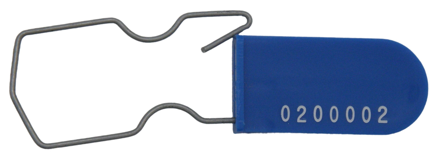 Electric Meter Security Seal Wire Padlock Blue Pack of 25