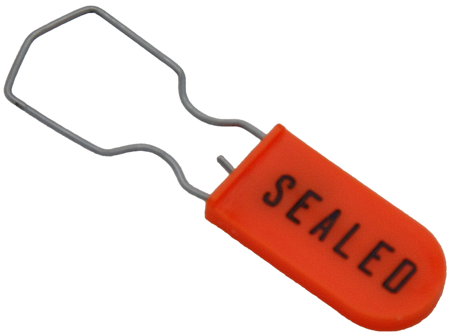 Metal Wire Padlock Security Lockout Tagout Seal Pack of 10 Orange