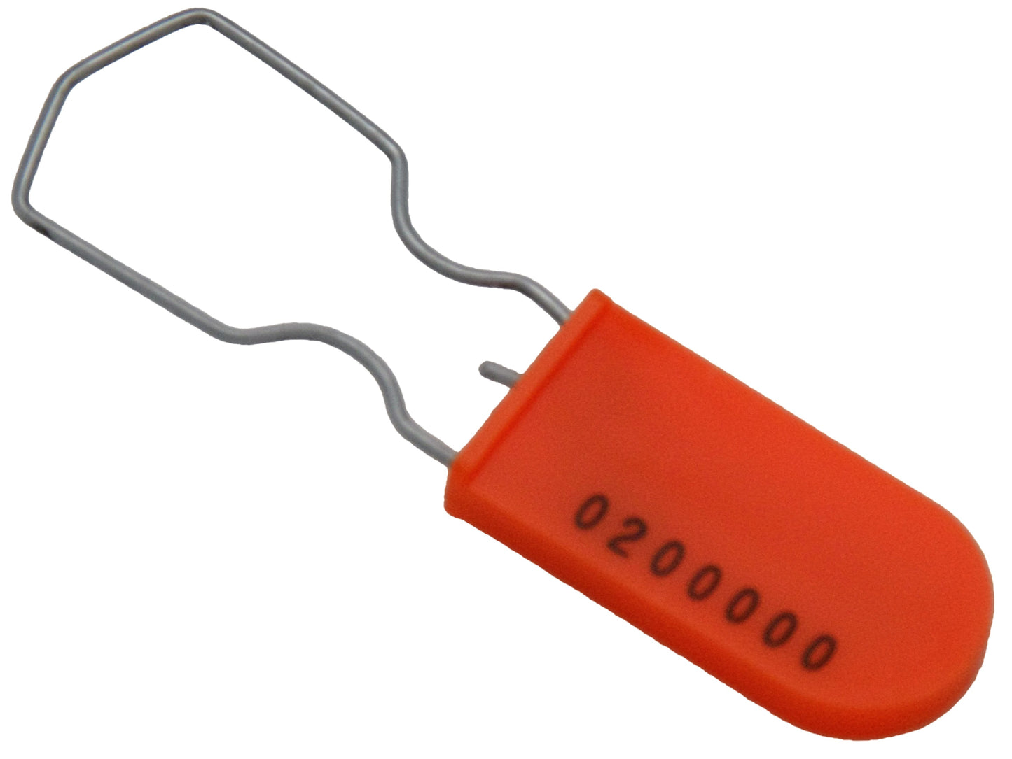 Metal Wire Padlock Security Lockout Tagout Seal Pack of 10 Orange